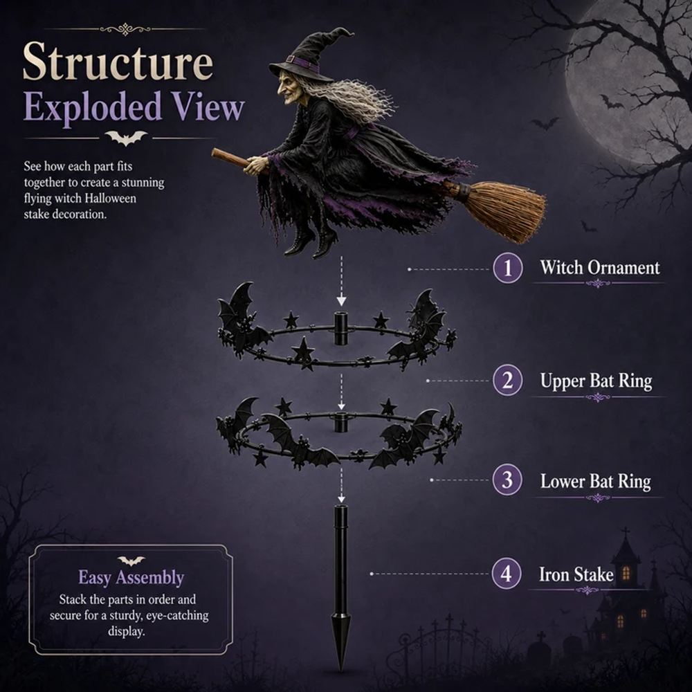 Halloween Early Bird Special ๐ง The Enchanted Witch Garden Wind Spinner
