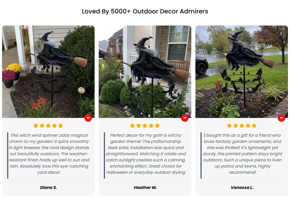 Halloween Early Bird Special ๐ง The Enchanted Witch Garden Wind Spinner